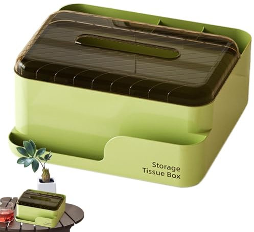 Kosmetiktuch-Aufbewahrungsbox, Taschentuchbox-Abdeckung,Gesichtspapier-Organizer-Abdeckung - Toilettenpapierhalter mit Stauraum für Stifte, Bleistifte, Smartphones und Fernbedienungen