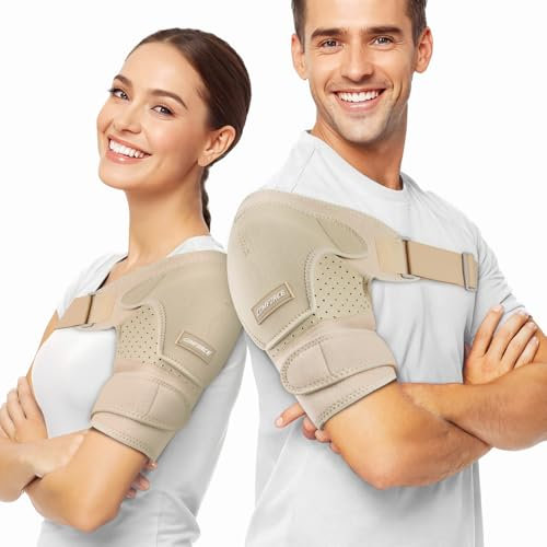 COMFORCE Épaulière pour homme et femme - Manchette rotative - Support d'épaule gauche et droite - Support d'épaule réglable pour la dislocation, l'entraînement, les