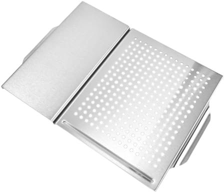 NULYLU Vassoio per Barbecue in Inossidabile 2 in 1 per Domestica e Outdoor Utensile Riscaldamento Fori