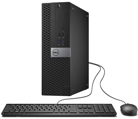 Dell Optiplex 7040 SFF - Ordenador de sobremesa (Intel Core i7-6700, 8 GB de RAM, 256 GB SSD, WiFi, Bluetooth, teclado QWERTY de EE.UU., Windows 11 Pro (reacondicionado)