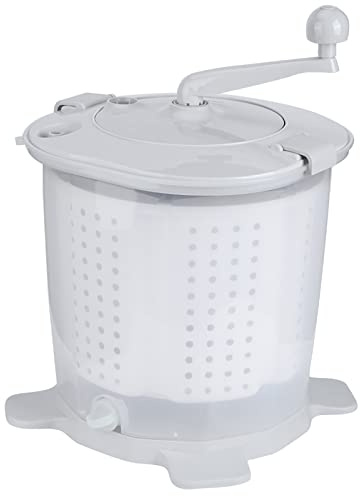 Cocoarm Mini Lave-linge Portable Manuel à Main pour Sous-vêtements Chaussettes Serviettes avec Panier de Déshydratation Amovible 4 Ventouses pour Maison Dortoir