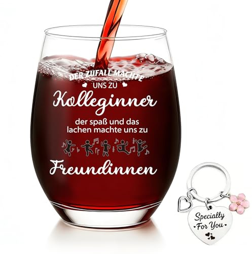 BeBeiZi Copa de vino con frase – Regalo de despedida para colegas, regalo divertido para mujeres, cumpleaños y Navidad, 550 ml