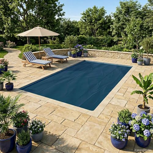 sephironlbb Cubierta solar para piscina de 400 x 200 cm, cuadrada, de polietileno, con cámaras de aire, reduce la evaporación del agua, protege la piscina de la suciedad, lámina solar para piscinas y