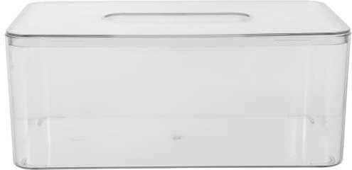 Toyvian Distributeur de Mouchoirs de Bureau Boîte à Mouchoirs Transparente en Pet Organisation Compacte du Bureau pour Table à Manger et Restaurant