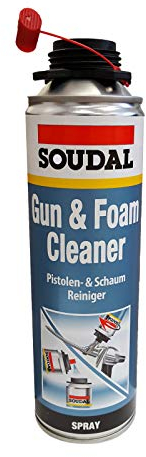 Soudal Profi Pistolenreiniger, Schaumreiniger 500ml (hochaktiver Reiniger zum Spülen Montagepistolen und frisch verarbeitetem PU Schaum)