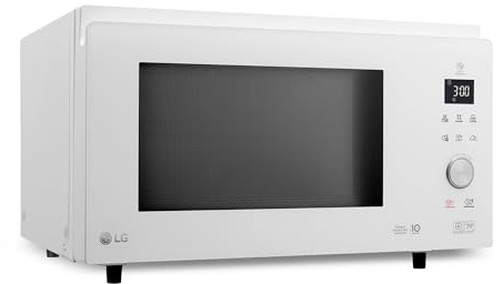 LG MJ3965BPH - Horno Microondas, 4 en 1, con Display Digital, de 39 Litros y 1100 W, Función Smart Inverter y EasyClean, Cocina Más Rápido, Mantiene Sabor, Color Blanco