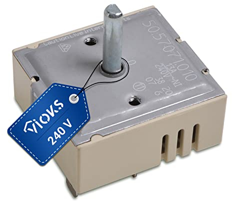 VIOKS Energieregler 1kreis Ersatz für EGO 50.57071.010 für AEG 315078824/2 Kochfeld Herd mit Backofen/Knöpfe & Schalter für Backöfen & Herde