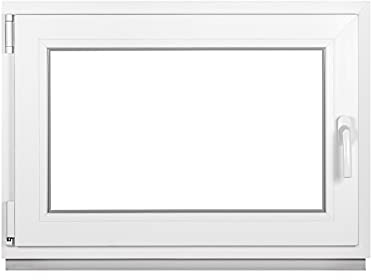 Framex Premium Kellerfenster - Kunststofffenster Weiß BxH 600 x 400 mm - Garagenfenster/Gartenhaus Fenster BxH 60 x 40 cm 2-fach Verglast - Din Links-Funktion Dreh Kipp Fenster-Alle Größen