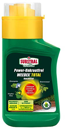 Substral Celaflor Power Unkrautfrei Weedex Total, 230 ml - Unkrautvernichter, gegen Unkräuter, Gräser und Moos, Konzentrat