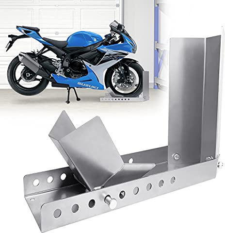 ACXIN - Support de moto - Rail d'aide de chargement - Bascule de moto - Pince de roue avant - Support renforcé - Avec 3 trous d'ancrage - Facteur de sécurité élevé