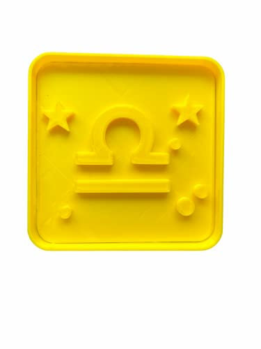 The Cookie Cutter Hub Libra - Cortador de galletas con relieve, Molde para galletas, Cortapastas a juego para galletas, galletas, arcilla