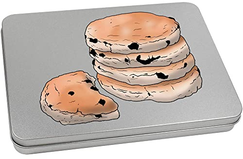 Azeeda 'Welsh Cakes' Storage Tin - 220mm (TT00191670) | Metal Keepsake Box for Stationery, Crafts, Sweets and Small Gifts