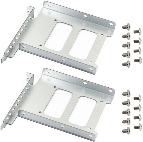 2pcs 2.5 to 3.5 Hard Drive Tray Holder for PCI SSD HDD Metal Mounting Bracket Adapter