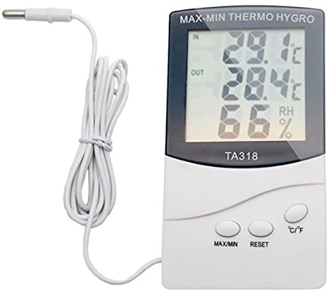 Digital Indoor Hygrometer, TA318 Digital LCD Indoor Outdoor Room Electronic Temperature Humidity Meter, Climate Indicator for Room, Climate Control Monitor