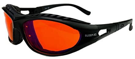 SLEEP-X1 100 % blåljusfilter och grönt ljusfilter glasögon datorglasögon PC gaming bluelight filter UV blått ljusblockerande glas anti-kvinnor män, apelsin, Einheitsgröße