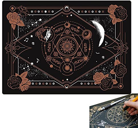 Wudaizhi Schwarze magische Array-Schneidematte 1 Stück 30 * 22 cm A4 Selbstheilende Bastelmatte Bastelkarte Stoff Leder Papier Schneidwerkzeug Pad Schreibunterlage
