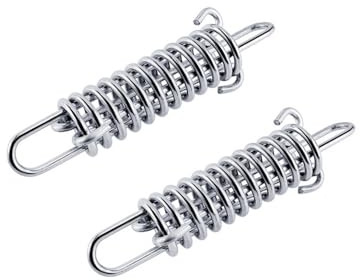 Spannfeder, 2 Stuck Zugfeder Sprungfedern, 11,9cm Längen, Edelstahl Hundeleine Stoßdämpfende Feder, Anlegefeder Ruckdämpfer Ruckfeder für Boot, Kajak, Yacht