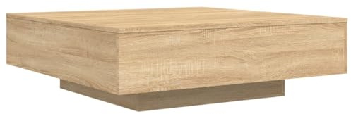 vidaXL Mesa de Centro Madera de ingeniería Roble Sonoma 100x100x31 cm