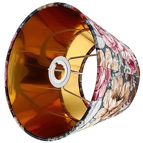 Homoyoyo Pantalla De Lámpara Patrón De Flores Decorativa Para Lámpara De Mesa De Tela Pantalla Sencilla