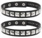 2 Stück Ohrstecker-Halsband, Leder-Nietenarmband, Punk-Nieten-Halsband, Rock-Heavy-Metal-Nietenarmband, Goth-Armband, Nietenarmband
