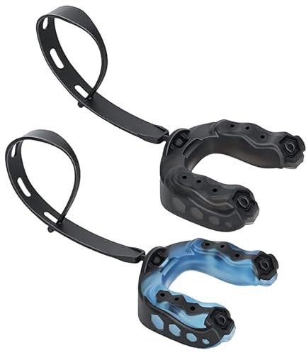 HEOUCH 2 Stück Mundschutz für Feste Zahnspange, Gummi Zahnschutz Sport, Ultradünner Mundschutz, Mundfüllende Aufpralldämpfung, Geeignet für Boxen, Rugby, Kampfsport, Kampfsportarten