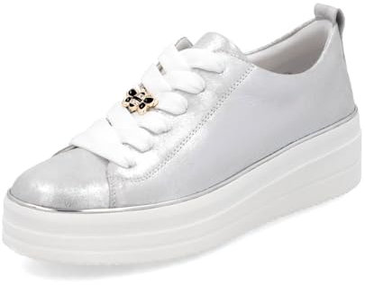 Remonte dam lågtopp sneakers D1C03, dam halvskor, lös insats, Silver platina 81, 42 EU