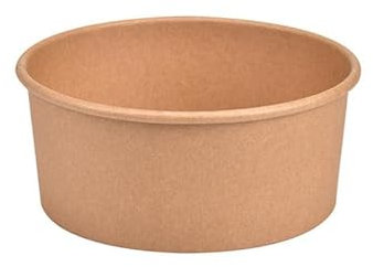 Arredo Chef – Bol Salade Kraft 1000 ML – Jetable, Alimentaire, Sans Couvercle – Contenant Écologique pour Plats Chauds ou Froids – Vaisselle à Emporter – Lot de 50