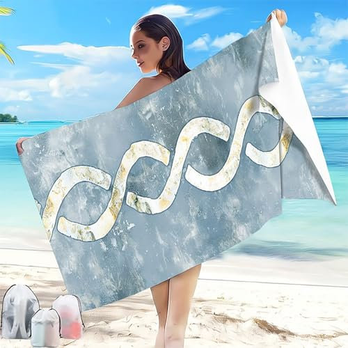 Telo Mare Microfibra Spiaggia 80x160 mm Telo Mare Grande Blu Antisabbia Asciugatura Rapida, Ultra Assorbente Salvietta da Compatta Salvaspazio Asciugamano Microfibra, per Piscina Spiaggia Onda F-2