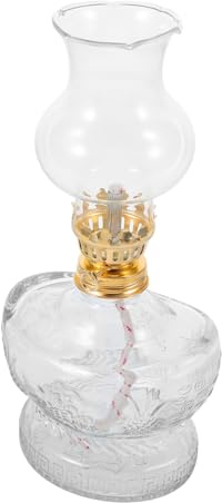 JUMPLAWN Retro Petroleumlampe Vintage Öllampe Mit Klarem Glas Für Innenräume Romantische Atmosphäre Einfache Bedienung Multifunktional Für Dekoration Und Nutzung Im Freien