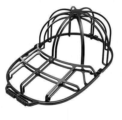 Joe Maxx Sports Capwasher Hut Waschkorb – Cap Halter für Waschmaschine & Spülmaschine | Schützt Basecaps vor Verformung | Mützen Waschhilfe für alle Cap-Größen – Schwarz