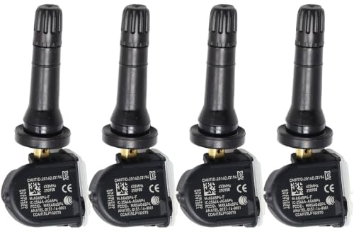YananAC 4pcs 433MHz Car Tire Pressure Sensor TPMS Sensor Replacement for Vauxhall Astra K MK7 Corsa D E Meriva 13516165 13598773 13581561 13506028 Tire Pressure Monitoring System