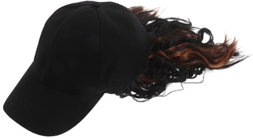 ARTSEWPLY Wig Cap Baseball Cap Style Material Wavy Hair Design for Women and Teen Girls for Everyday Wear and Fashion Events Multi