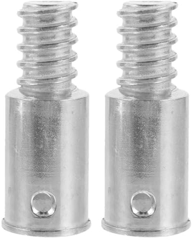 Thread Tip Replacement Kit, 2pcs Stainless Steel Threaded Handle Tips for Mop and Broom, Compatible with Telescopic and Extension Poles for Household and Commercial Cleaning