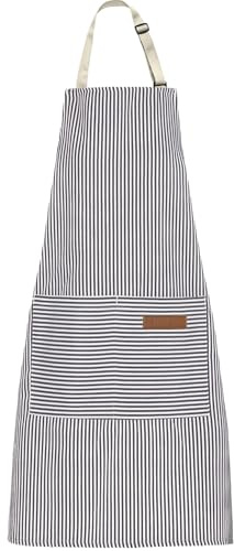 LECTNORE Chef Küchenschürzen, verstellbare Schürze mit Tasche, Kochschürze, wasserdichte Schürze zum Kochen, Kochen, Gärtnern