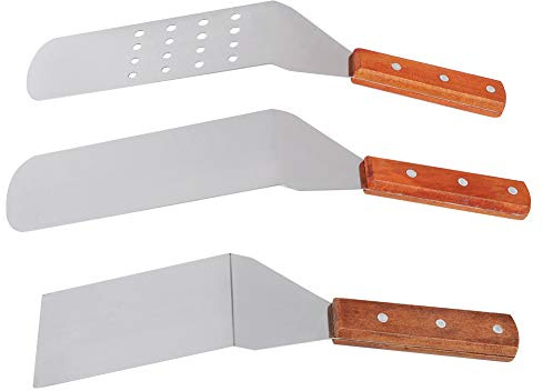 Set di 3 pale per pizza in acciaio inox, taglierina, paletta per griglia, durevole, di alta qualità, antiscivolo, manico in legno, spatola da forno, strumenti per cucinare pizza,