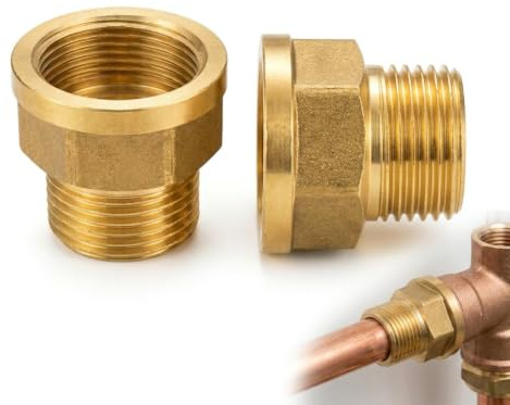 3/4 Female to 1/2 Male BSP Thread Brass Hex Bushing Reducing Connector