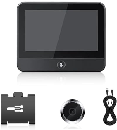NONDK Mirilla Inteligente Tuya con Radar Wifi, Cámara y Detección de Movimiento PIR, Timbre con Vídeo, Minivisor para el Hogar.