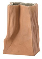Rosenthal Tütenvase Keramik/ Braun Vase 14 cm