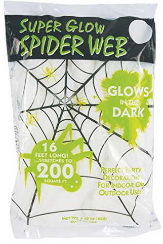 Unbekannt Spinnennetz SUPERGLOW Spider Web leuchtet im Dunkeln