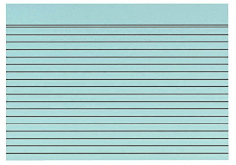 100 Karteikarten DIN A4 / blau / liniert / 190 g/m²