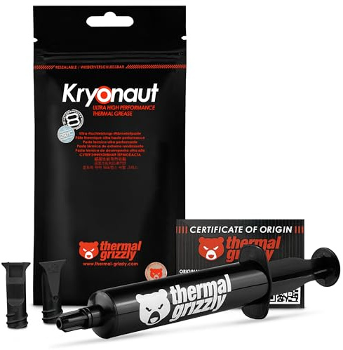 Thermal Grizzly Kryonaut (37g) – Thermal Paste for CPU, GPU and consoles – Non-Conductive Thermal Compound with High Thermal Conductivity