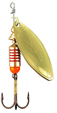 MAPSO - 5 Cucharillas de Pesca Spark-2 Oro 7 GMS.