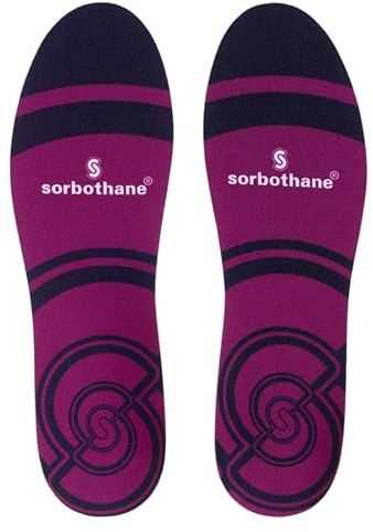 SORBOTHANE Cush N Step Insoles Men & Women – Shock Absorbing Antibacterial Foam Insoles for Walking, Hiking & Daily Comfort – Cushion Inserts for Plantar Fasciitis – Sizes 3 - 12.5 UK