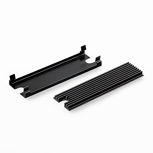 Dissipatore passivo passivo passivo Grizzly M.2 Ssd Thermal Pad - 2x Thermal Pad, colore nero estetico, dissipatore di calore Ssd - Raffreddatore passivo per eliminare la riduzione della velocità