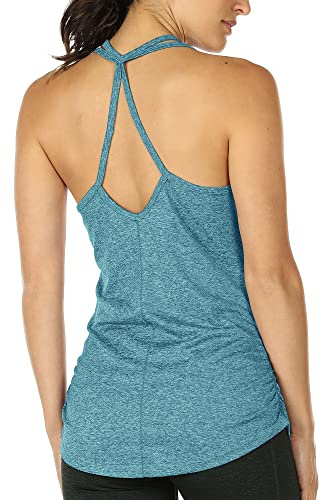icyzone Damen Sport Top Fitness Gym Ärmelloses Shirt Atmungsaktive Running Yoga Tank Top
