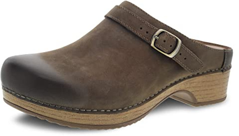 Dansko Berry Slip-On Mule Clogs for Women – Memory Foam and Arch Support for All -Day Comfort and Support – Lightweight EVA Oustole for Long-Lasting Wear Mushroom Burnished Nubuck 8.5-9 M US
