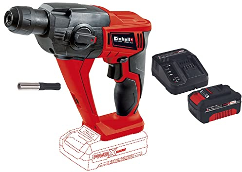 einhell 4513812 Martello Tassellatore a Batteria a 3 Funzioni Te-HD, 18 Li-Solo, 18 V, Senza Caricabatteria + Power-X-Change Starter Kit, Caricabatteria e Batteria da 4000 mAh Li-Ion