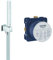 Grohe Euphoria Cube Stick, Wandhalterset mit integriertem Wandschlussbogen, 1 Strahlart, 26405000 & Rapido SmartBox (UP-Rohinstallationen, Unterputz-Einbaukörper, DN 15) 35600000