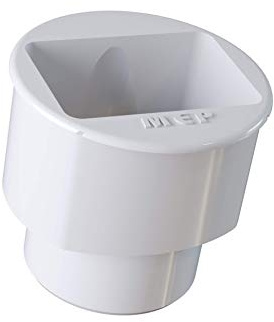 Adaptateur tuyau d'évacuation pour tuyau de descente rectangulaire (Blanc)