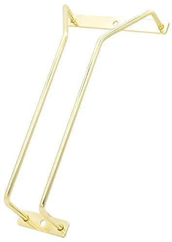 22,5 cm Weinglasregal Unter dem Schrank, Weinglashalter mit Schrauben, Gl?serhalter für Bar Küche, Gold-Finish (3 Reihen, 1 Packung)